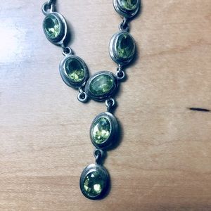 Sterling and peridot necklace